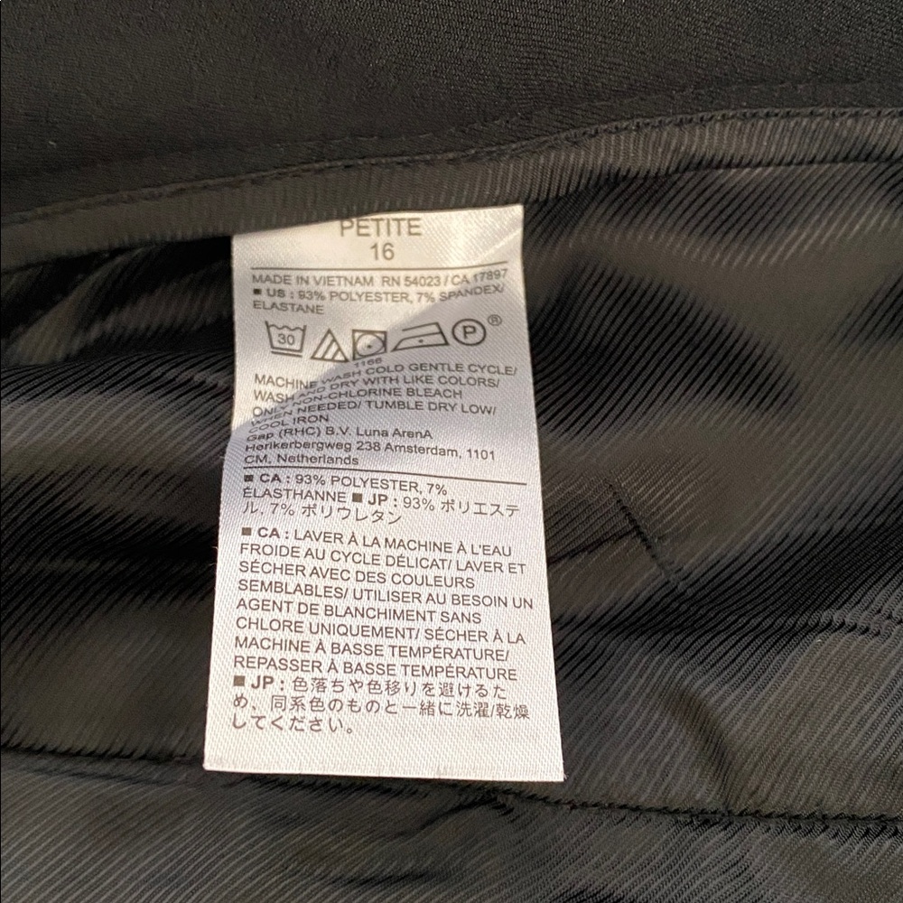 Banana Republic ladies Black Dress Pants size 16p new with tags - Picture 7 of 8